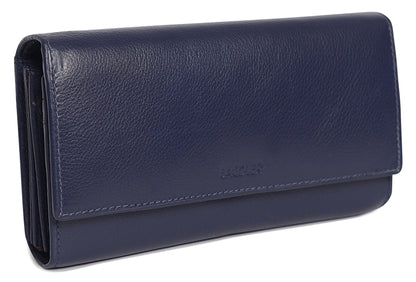 Grace RFID Leather Multi-Section Purse