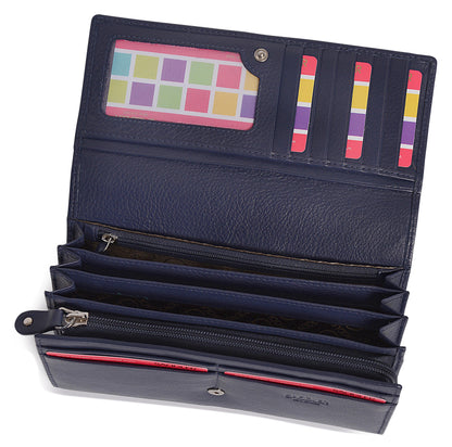 Grace RFID Leather Multi-Section Purse