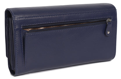 Grace RFID Leather Multi-Section Purse