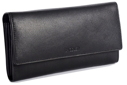 Grace RFID Leather Multi-Section Purse