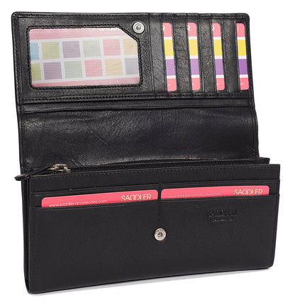 Grace RFID Leather Multi-Section Purse