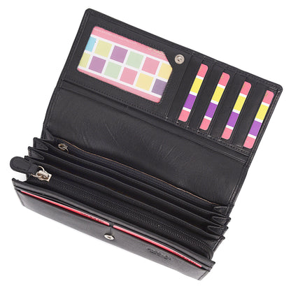 Grace RFID Leather Multi-Section Purse