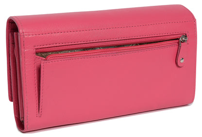 Grace RFID Leather Multi-Section Purse