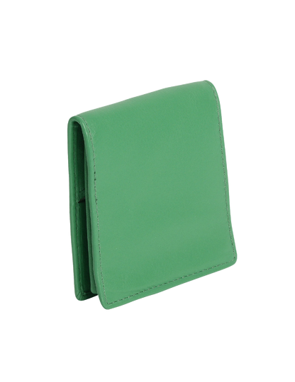 Green wallet on a white background