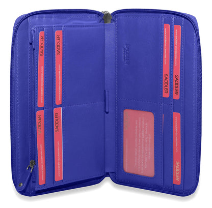 Sophia RFID Leather Zip Around Purse