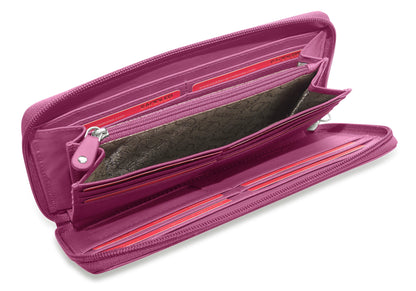 Sophia RFID Leather Zip Around Purse
