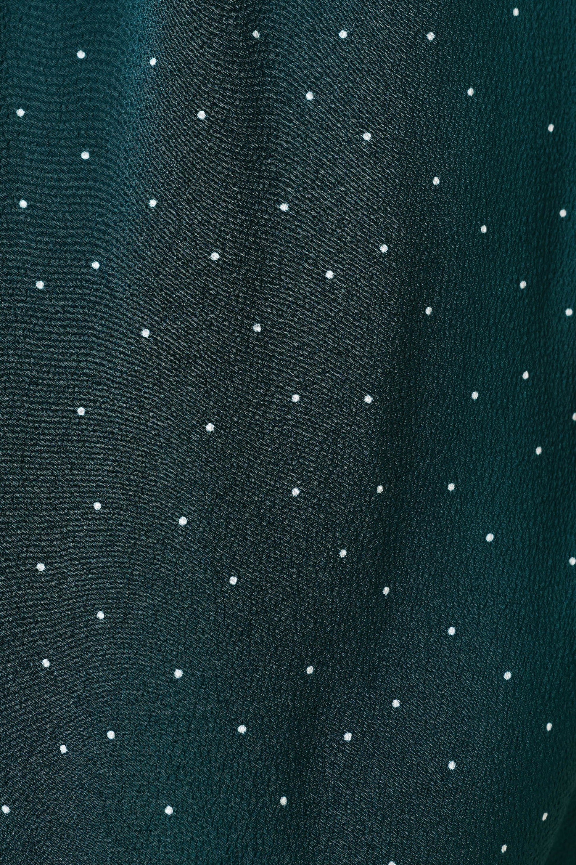 Saro Micro Dot Dark Green Bias Midi Skirt - Bascora