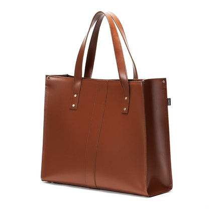 Handmade Leather Shopper – Chestnut