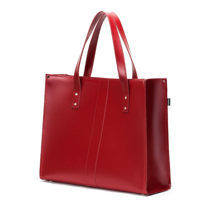 Handmade Leather Shopper – Red