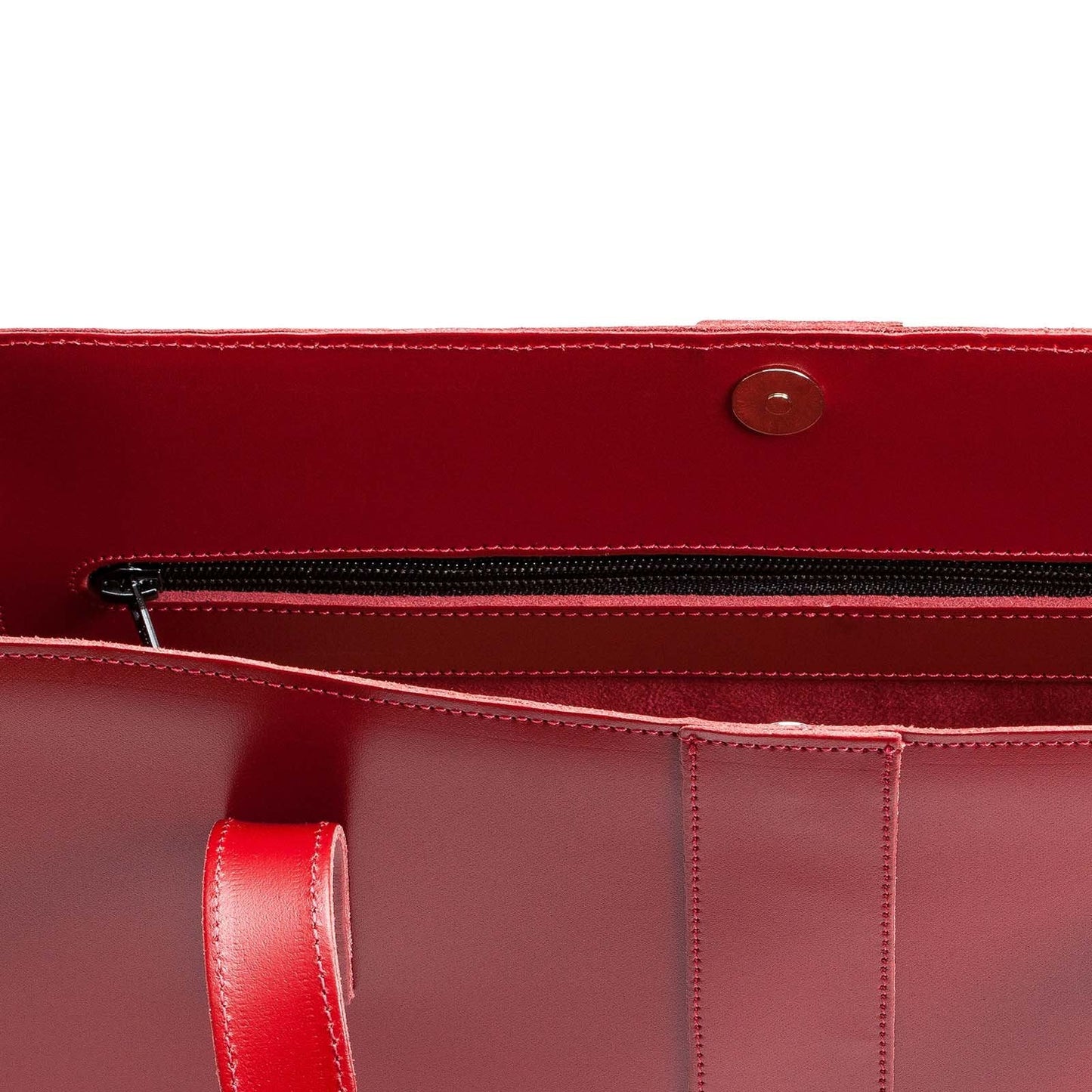 Handmade Leather Shopper – Red