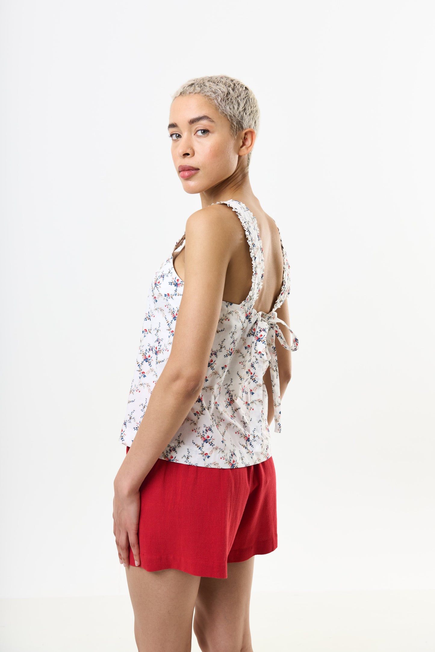 Siena Regency Print Strappy Tie Back Top - Bascora