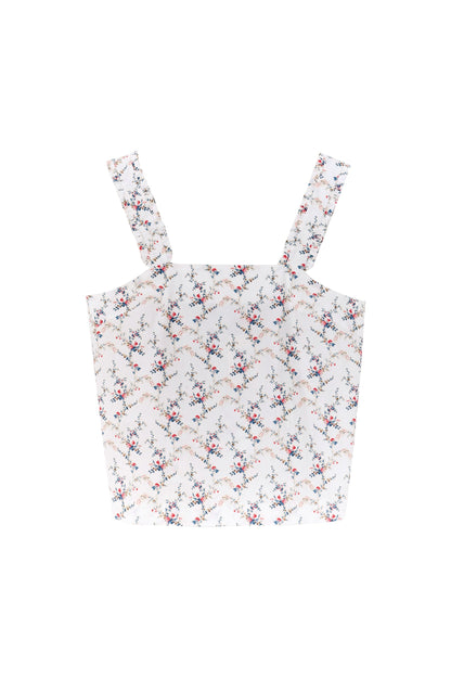 Siena Regency Print Strappy Tie Back Top - Bascora