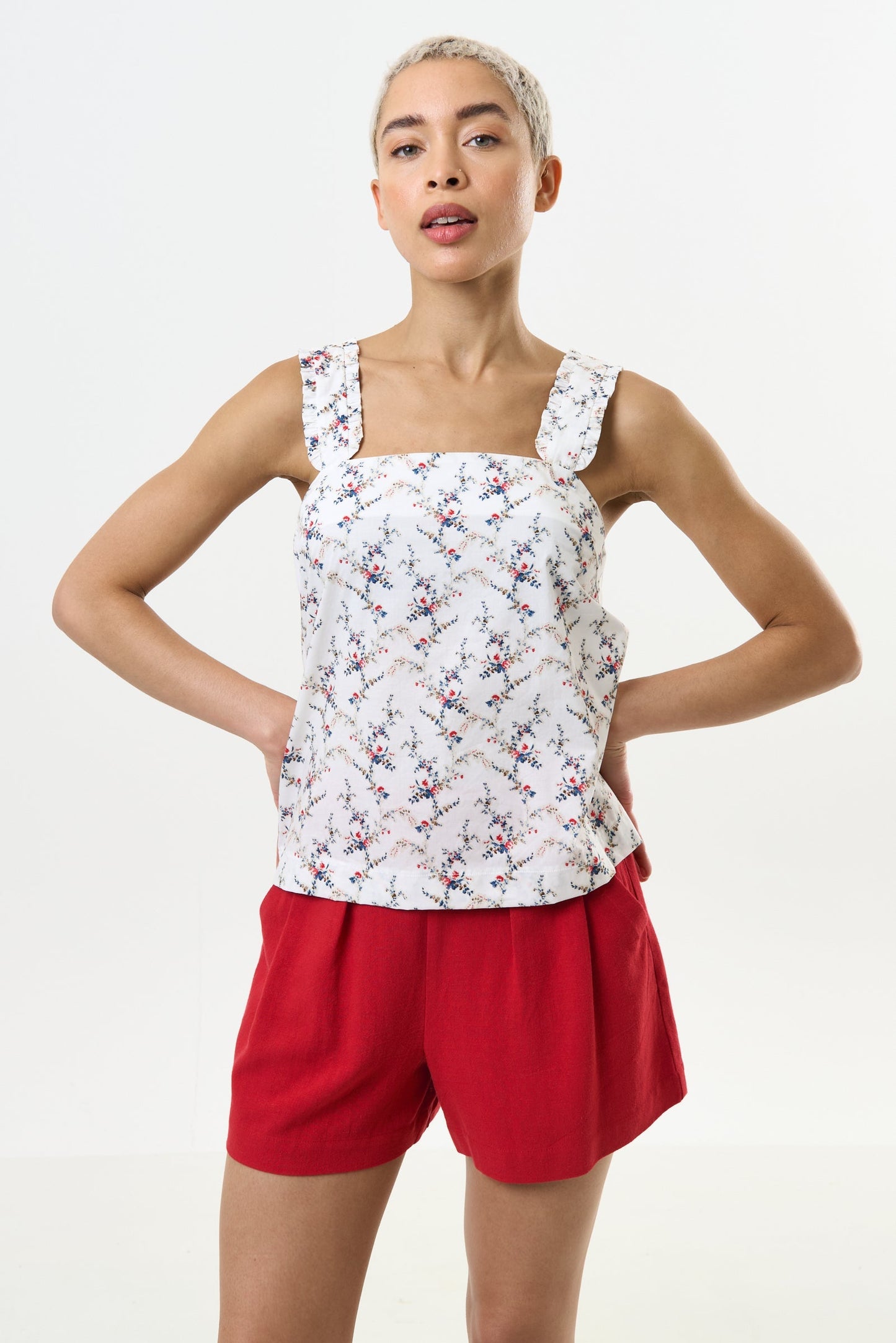 Siena Regency Print Strappy Tie Back Top - Bascora