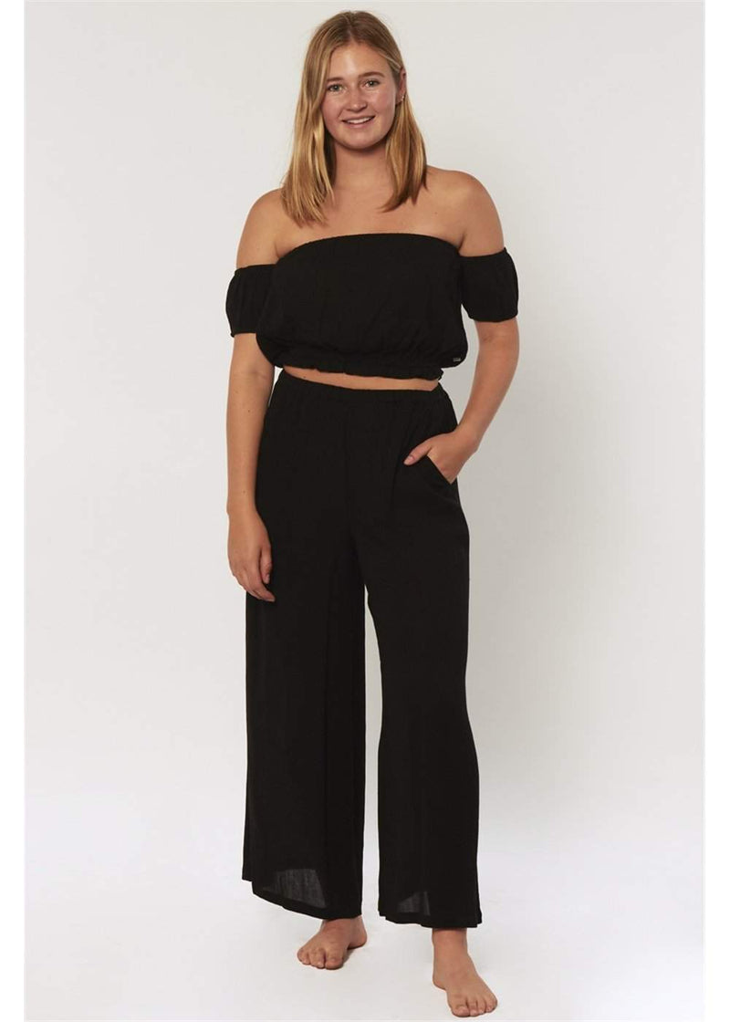 Sisstrevolution Paradise Palms S/S Woven Top - Bascora