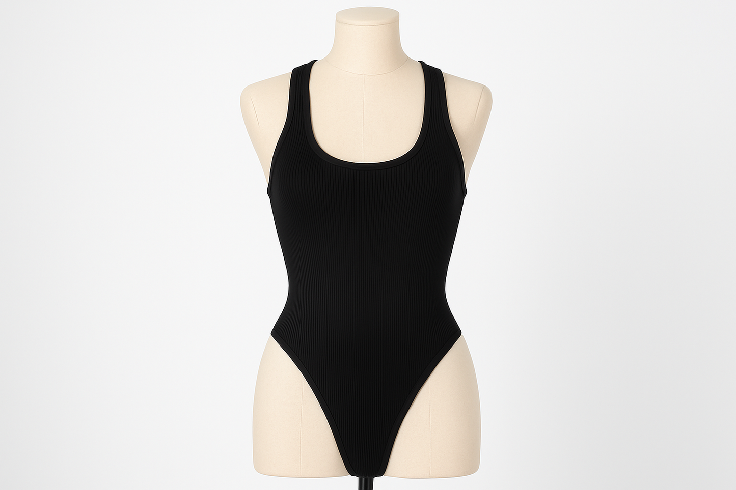 Sleeveless Knit Bodysuit in Black