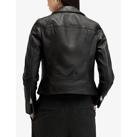 Slim-Fit Leather Jacket for Women - Bascora