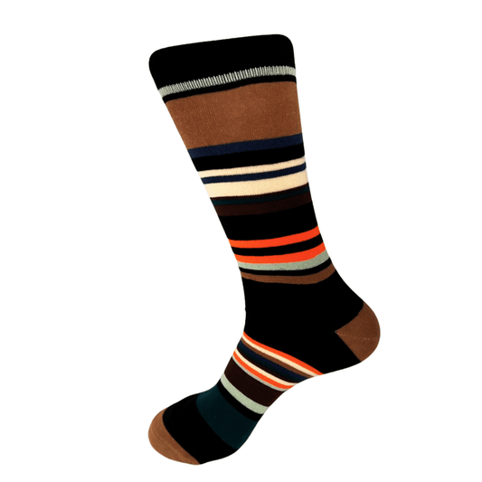 Striped sock on a white background