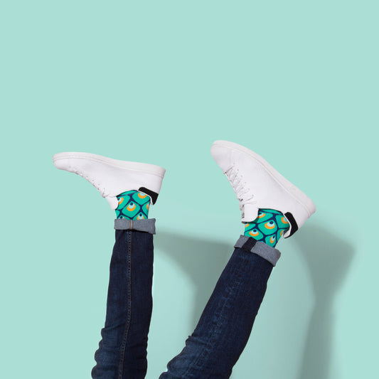 Peacock Organic Cotton Socks - Premium Design
