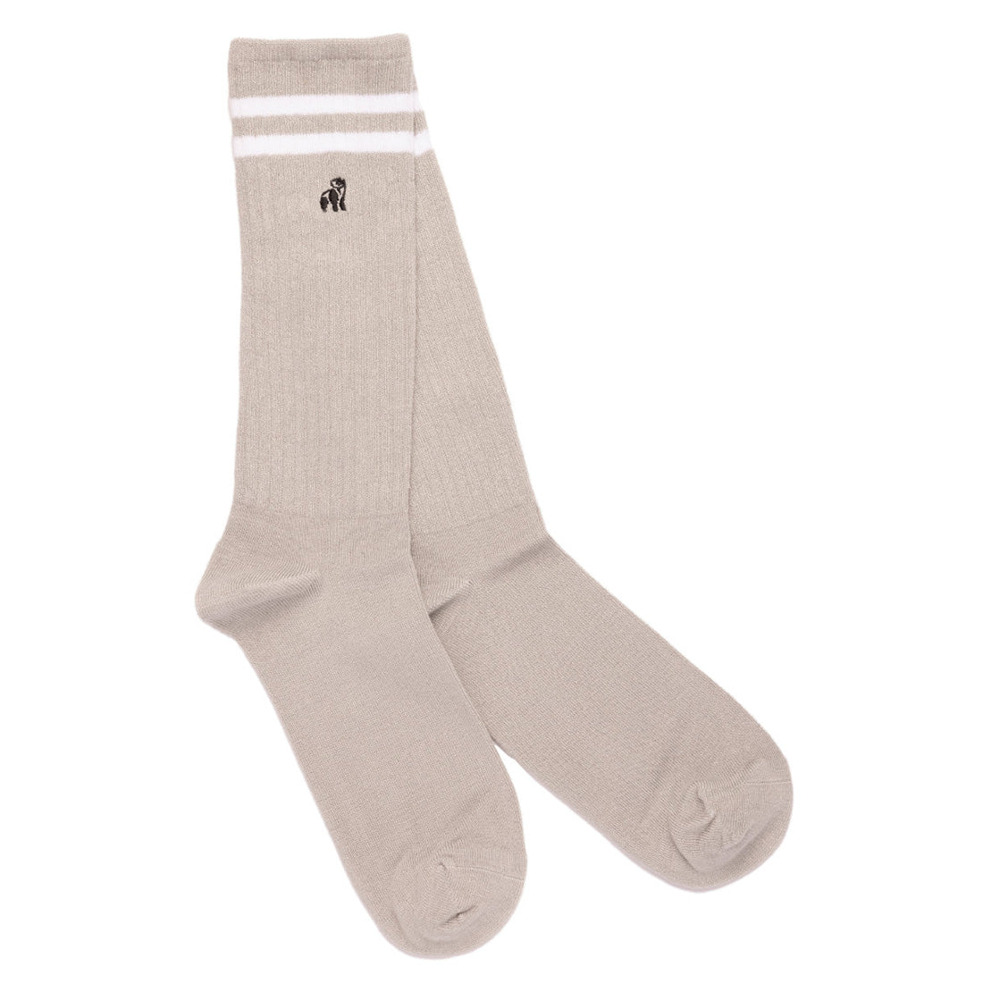 Swole Panda Light Grey Athletic Bamboo Blend Socks