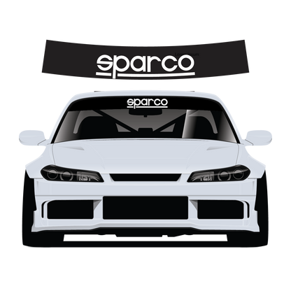 Sparco Custom Vinyl Sunstrip - Universal Fit 140cm/150cm/160cm