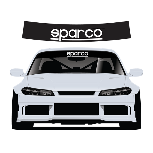 Sparco Custom Vinyl Sunstrip - Universal Fit 140cm/150cm/160cm