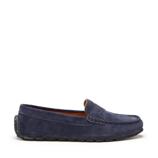 Hugs & Co. Women's Navy Blue Suede TS1 Penny Loafers