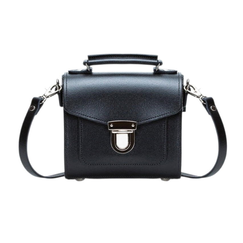 Handmade Leather Sugarcube Handbag – Black