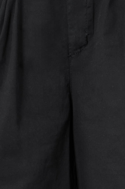 The Black Cotton Bermuda Shorts - Bascora