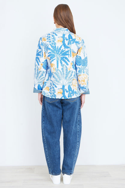 The Blue Jungle – Reversible Cotton Quilted Jacket - Bascora