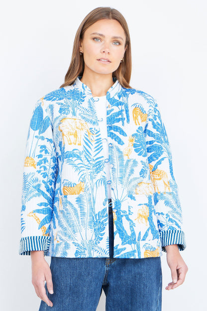 The Blue Jungle – Reversible Cotton Quilted Jacket - Bascora