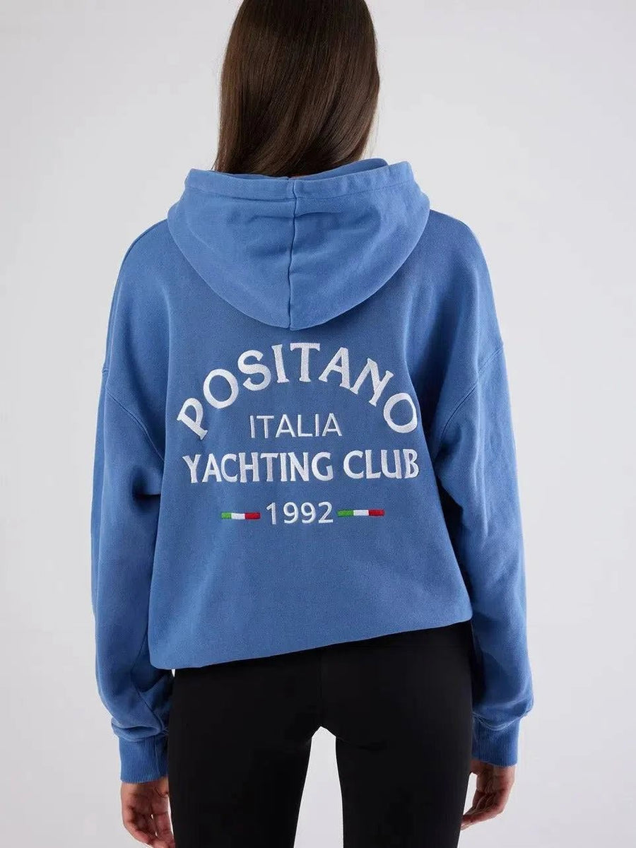The Blue Positano Heavyweight Hoodie - Bascora