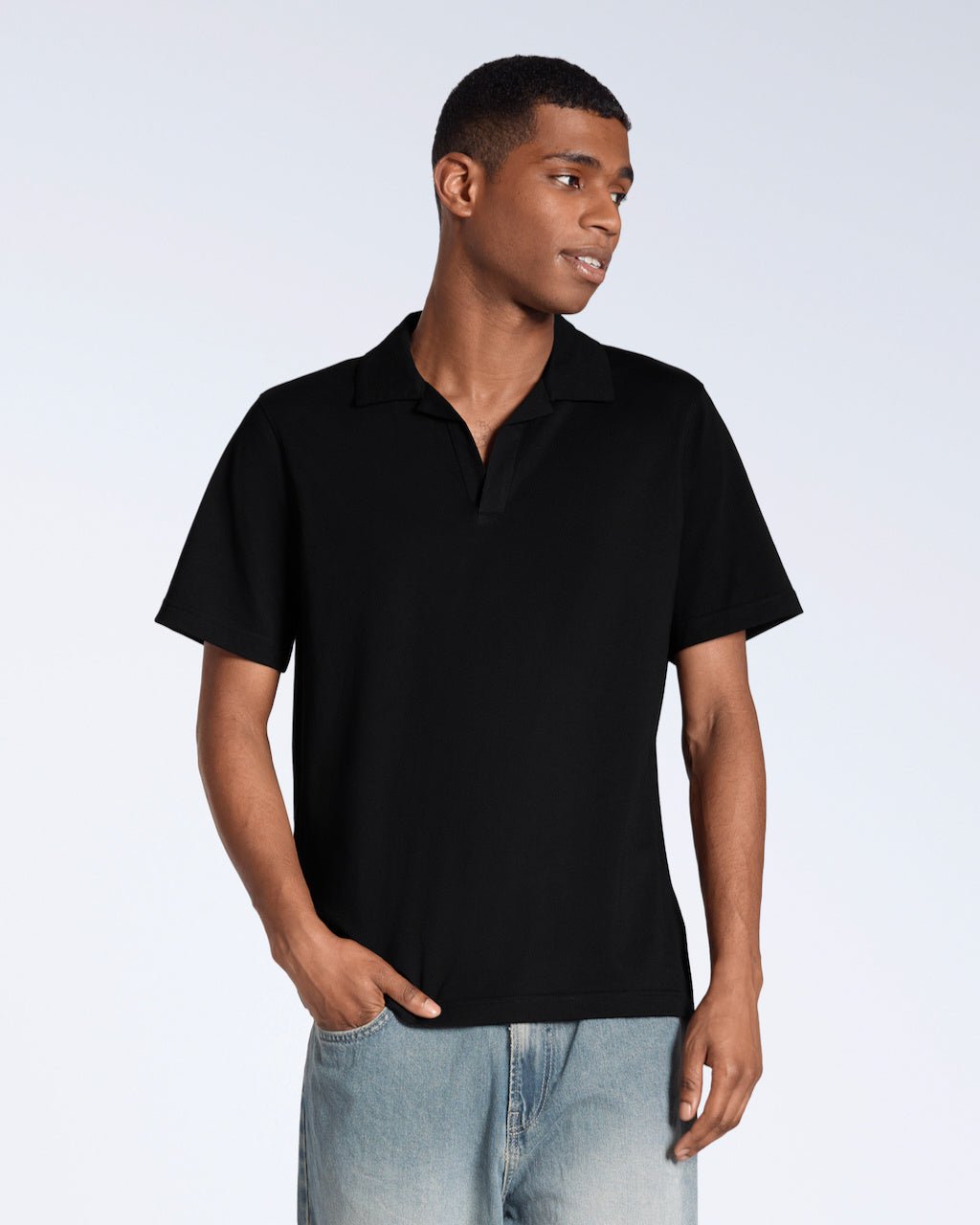 The Open Neck Polo – Organic Cotton - Bascora