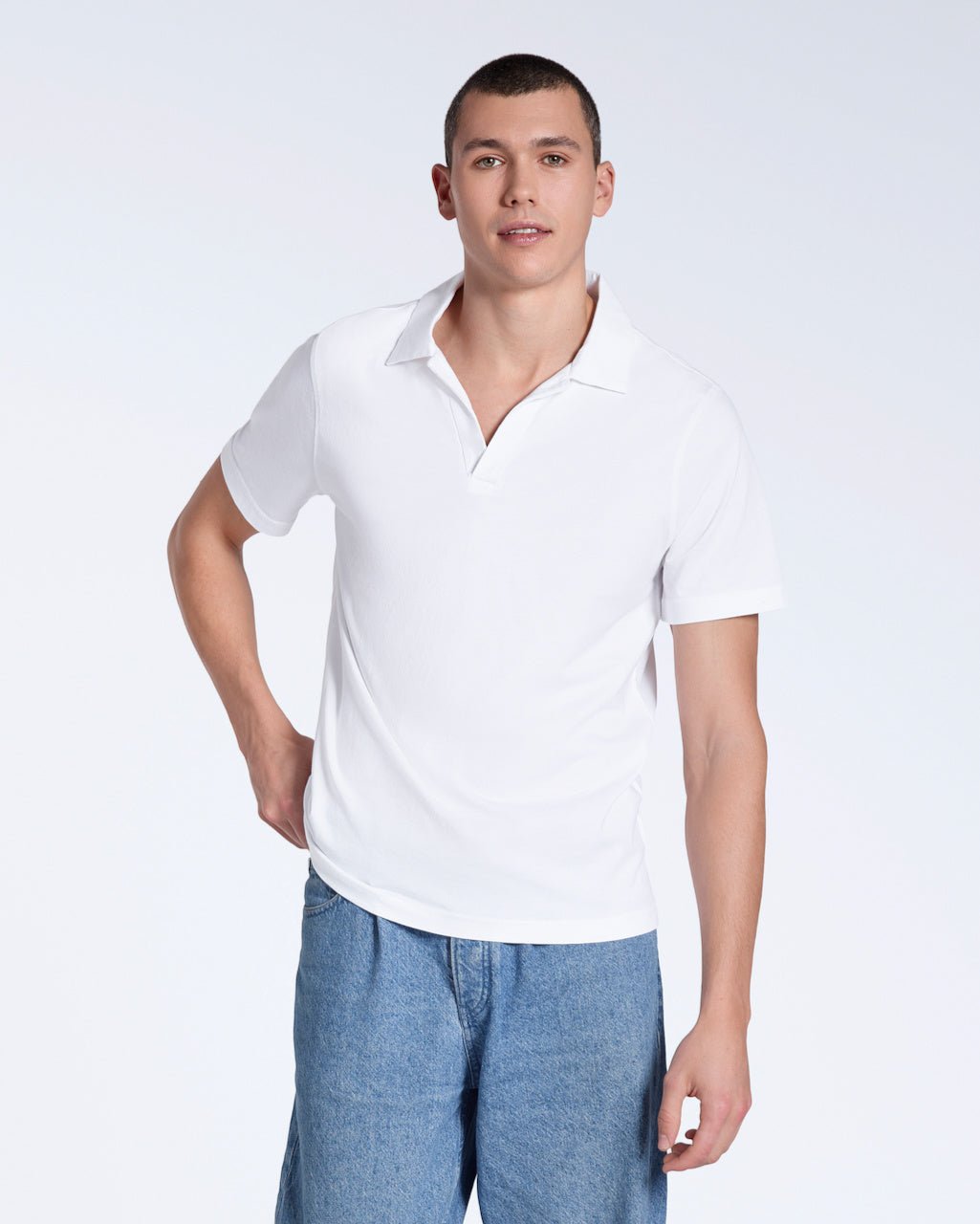 The Open Neck Polo – Organic Cotton - Bascora