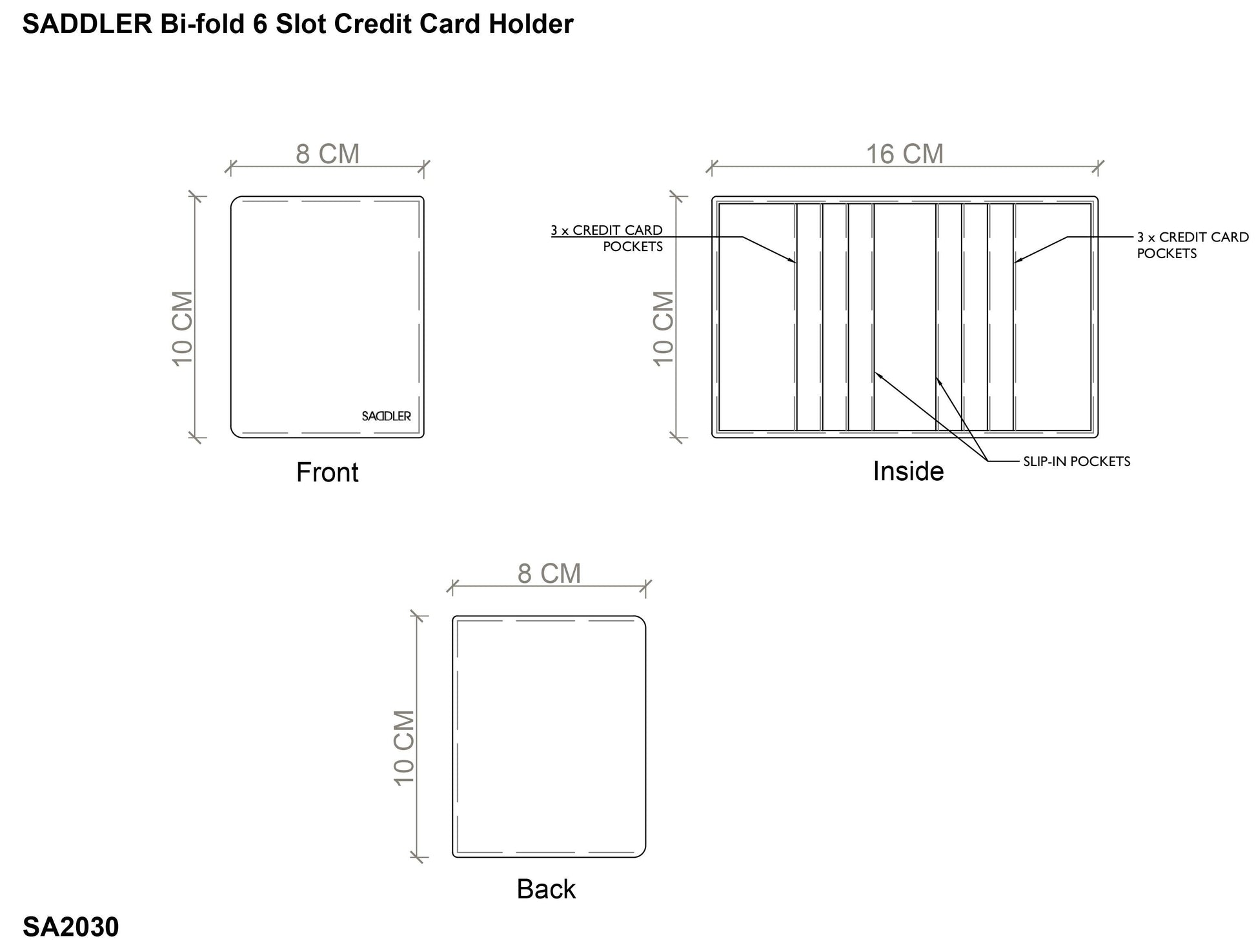 The Saddler Lexi RFID Leather Card Wallet - Bascora