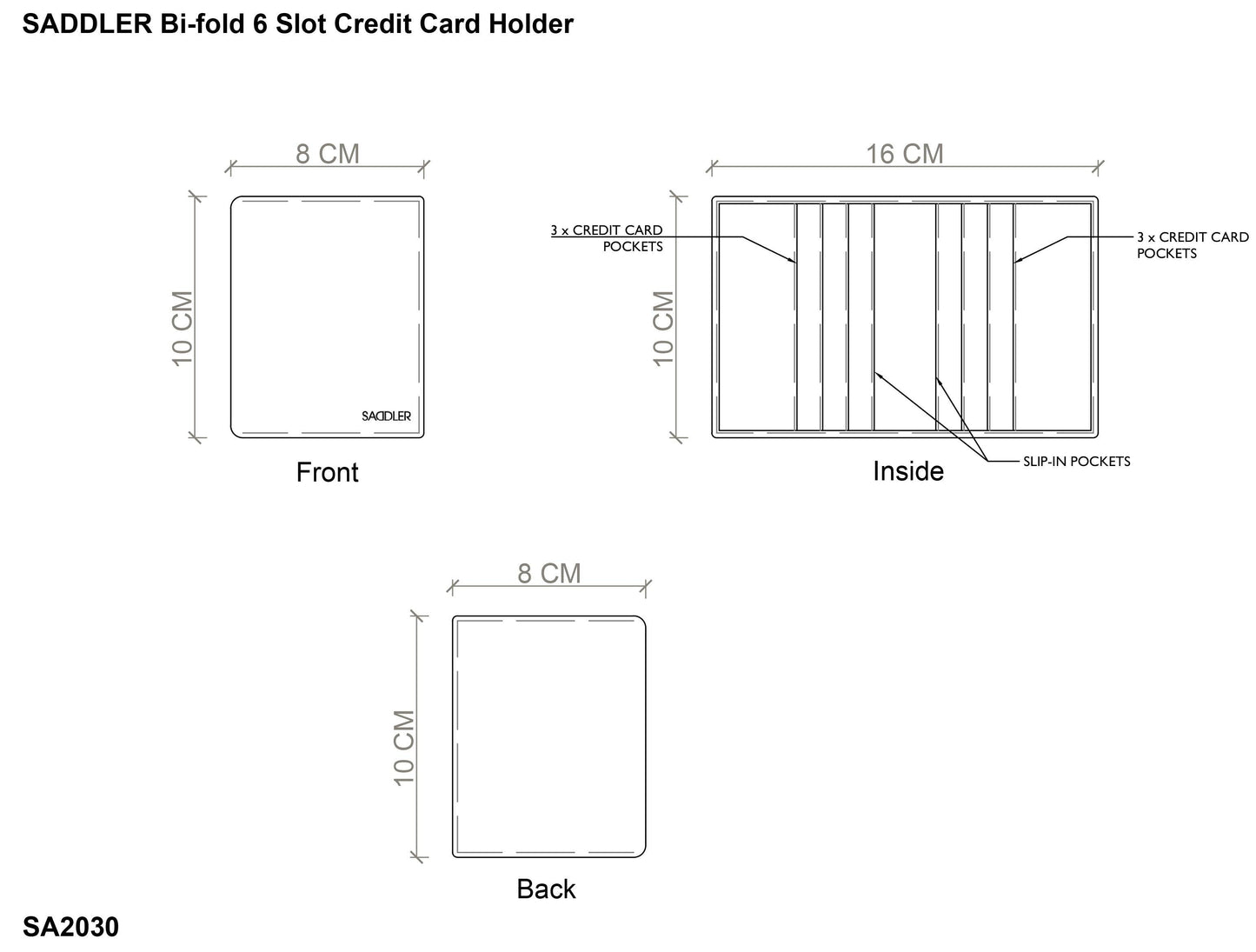 The Saddler Lexi RFID Leather Card Wallet - Bascora