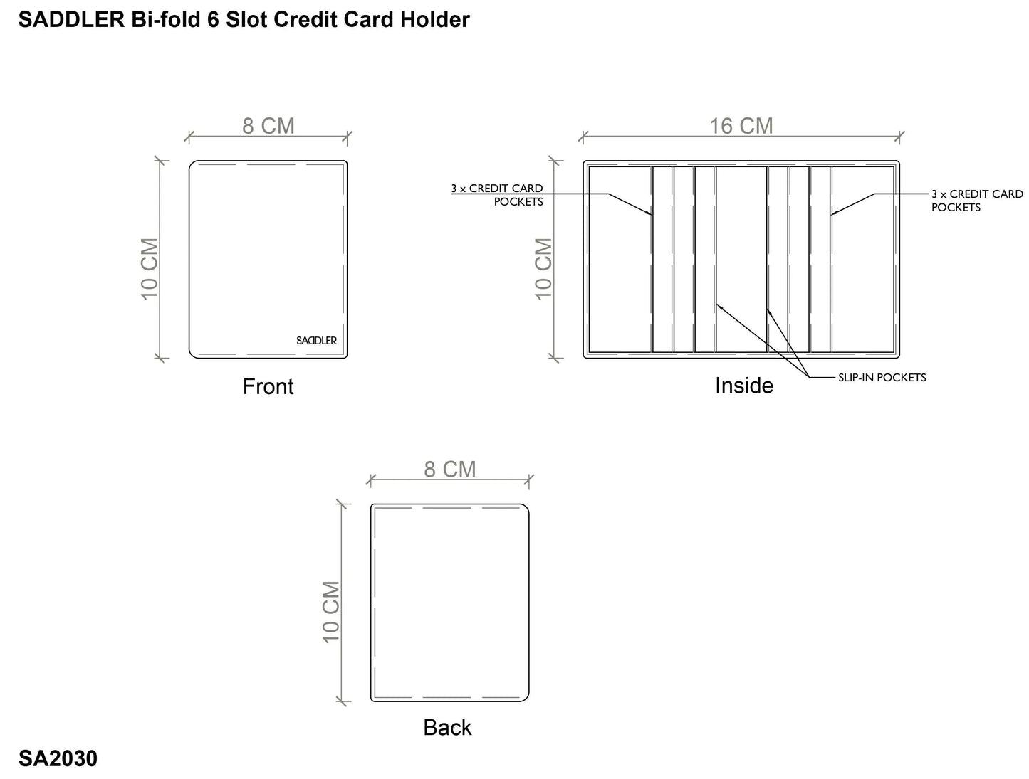 The Saddler Lexi RFID Leather Card Wallet - Bascora