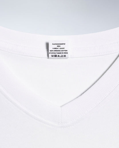 The V-Neck Tee – Men's Organic Cotton - Bascora