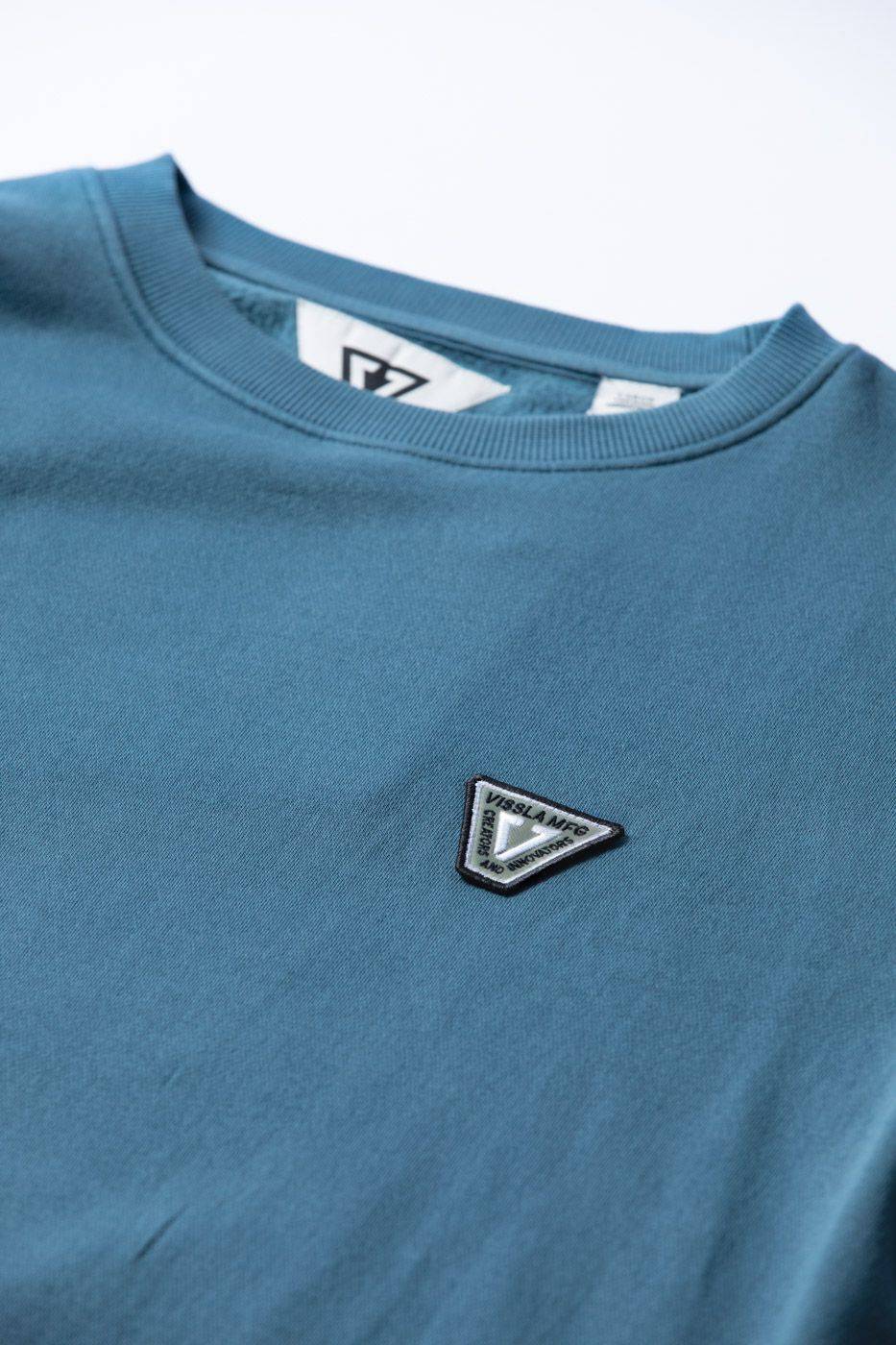 close up  sweatshirt with a small logo on a white background