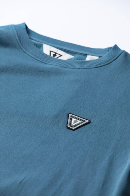 close up  sweatshirt with a small logo on a white background