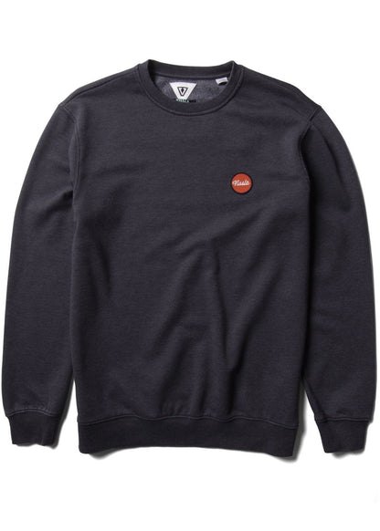 navy sweatshirt with a small logo on a white background