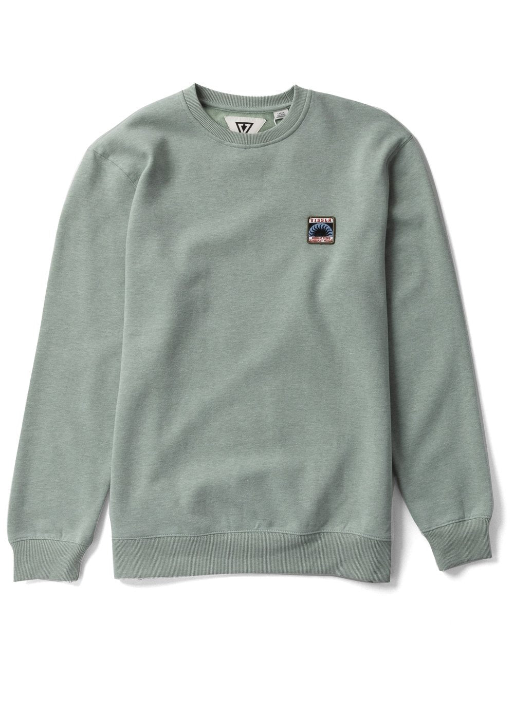 sweatshirt with a small logo on a white background