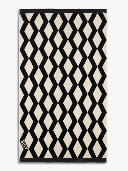 The Wrap Towel – Mirrorzag Black - Bascora