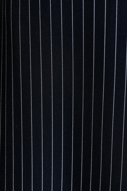 Tilde Navy Pinstripe Straight Leg Trouser - Bascora