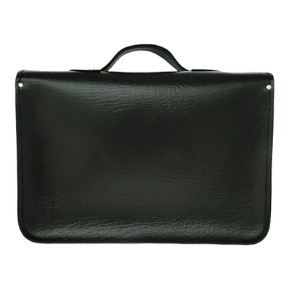 Twin Pocket Executive Leather Satchel – British Racing Green