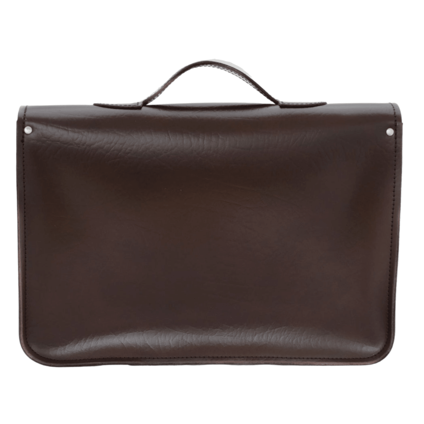 Twin Pocket Executive Leather Satchel – Marsala Red