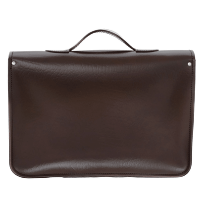 Twin Pocket Executive Leather Satchel – Marsala Red