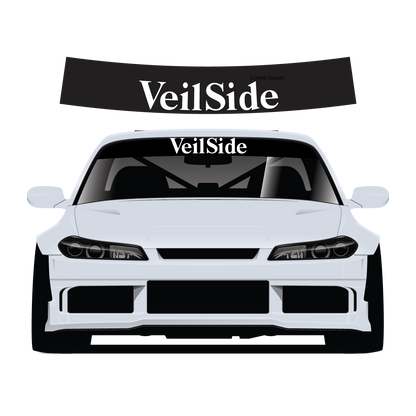 White car with 'VeilSide' branding on a white background