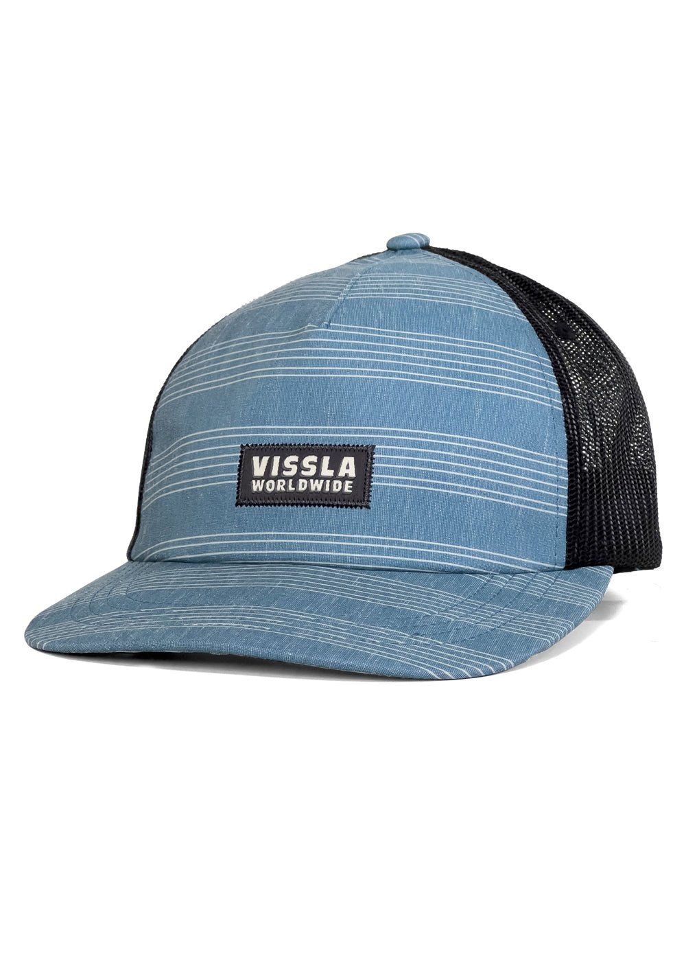 Vissla Lay Day Eco Trucker II Hat blue striped