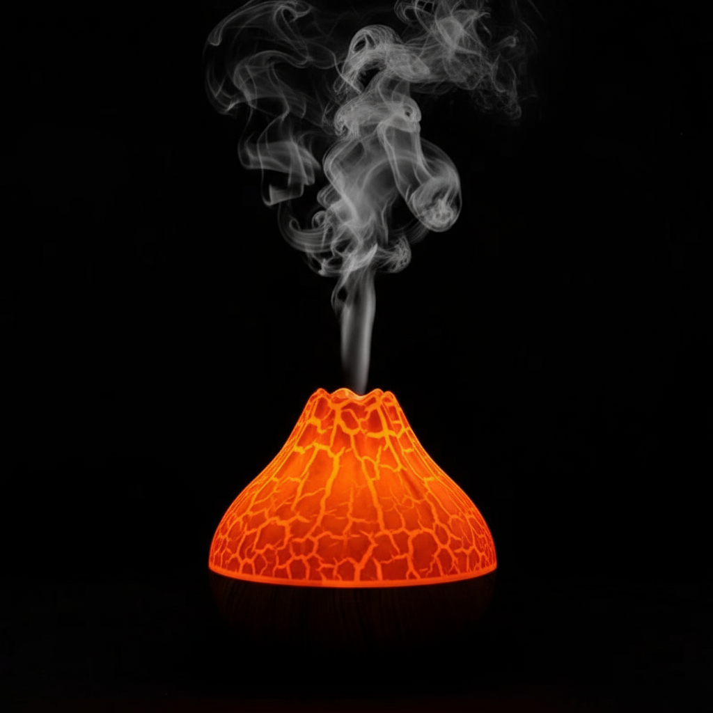 Volcano Humidifier Dark Background