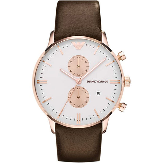 Emporio Armani AR0398 Men's Rose Gold Chronograph Watch